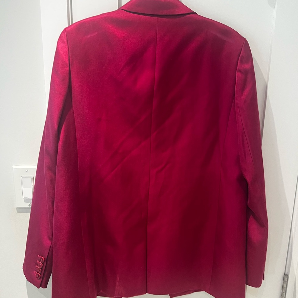 Theory Elegant Dark Red (Malbec) silk blazer - Picture 5 of 6
